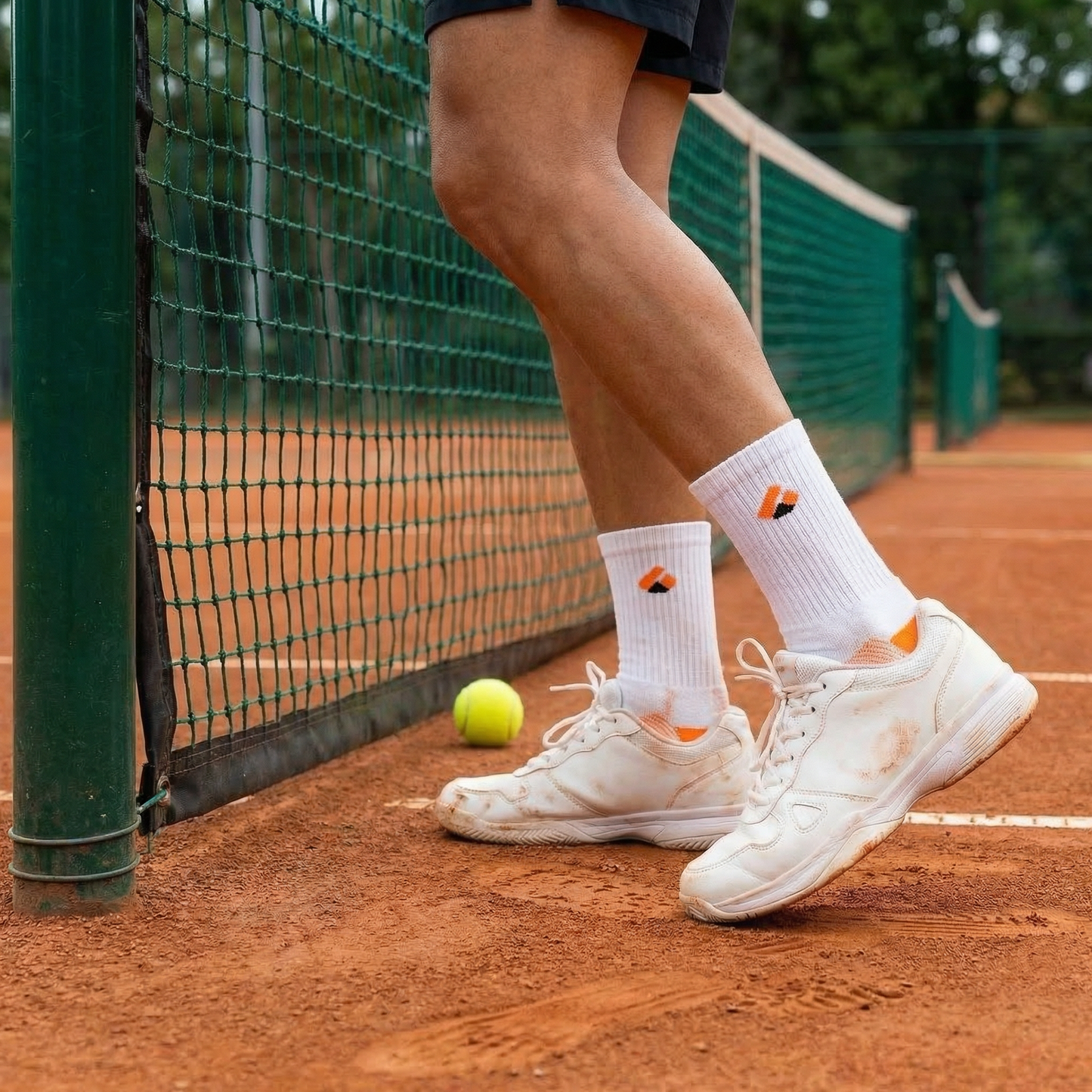 Tennis Socks Crew White/Orange