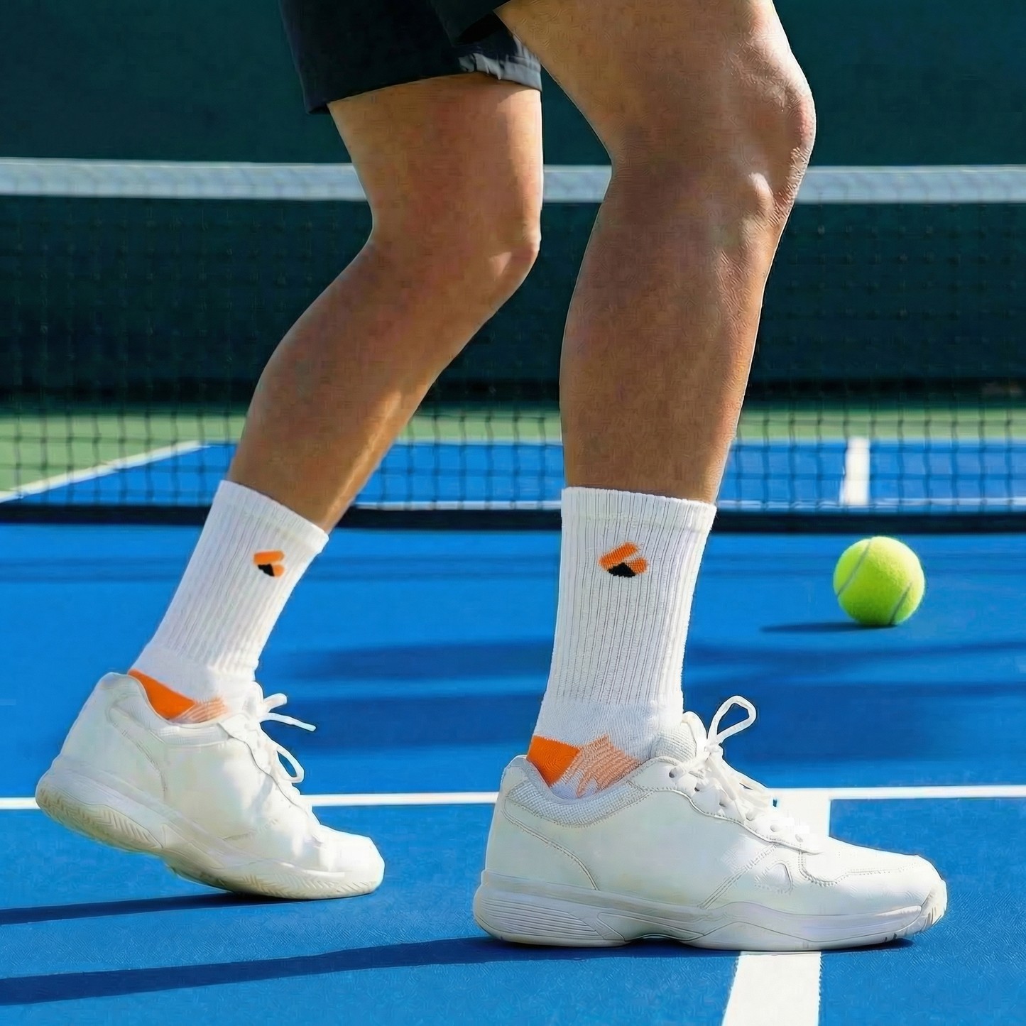 Tennis Socks Crew White/Orange