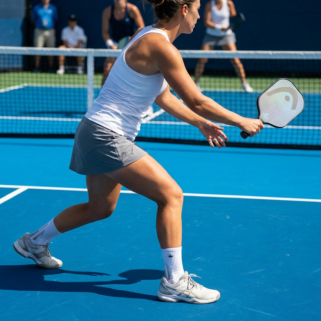 Pickleball Socken Crew Weiss/Grau 