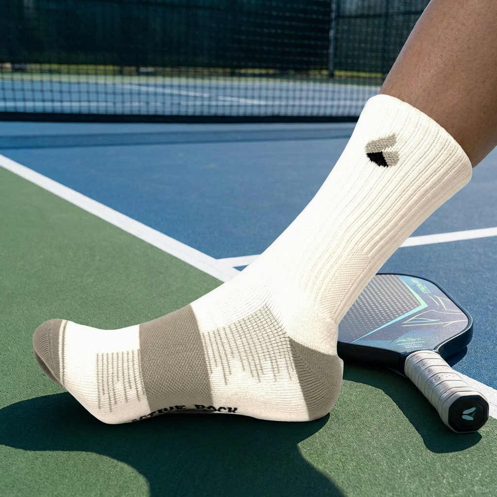 Pickleball Socken Crew Weiss/Grau 